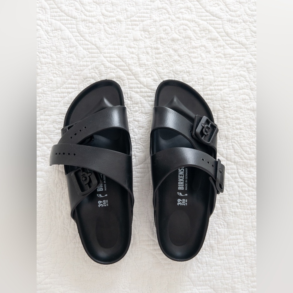 NWOT Birkenstock Arizona Essentials EVA Sandals Medium Width Black Size 8W/6M - Picture 7 of 11